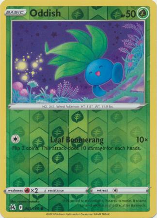 Oddish 1/159 Reverse Holo | Crown Zenith | Pokemon Card