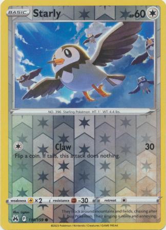 Starly 110/159 Reverse Holo | Crown Zenith | Pokemon Card