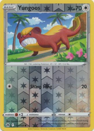 Yungoos 117/159 Reverse Holo | Crown Zenith | Pokemon Card