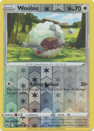 Wooloo 121/159 Reverse Holo | Crown Zenith | Pokemon Card