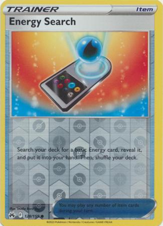 Energy Search 128/159 Reverse Holo | Crown Zenith | Pokemon Card