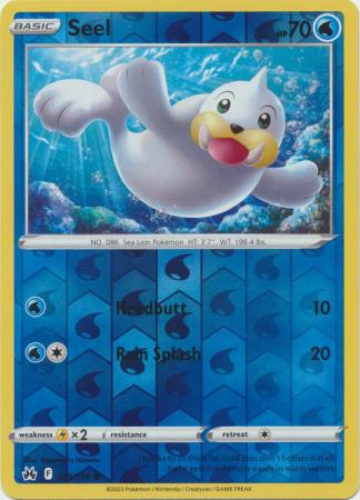 Seel 29/159 Reverse Holo | Crown Zenith | Pokemon Card