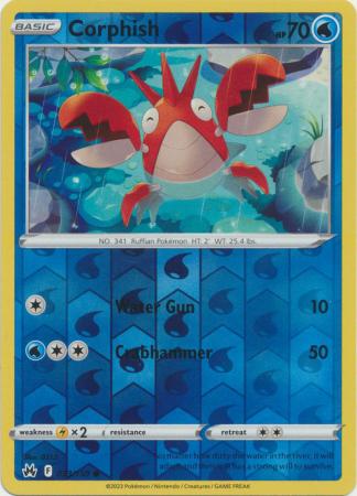 Corphish 33/159 Reverse Holo | Crown Zenith | Pokemon Card