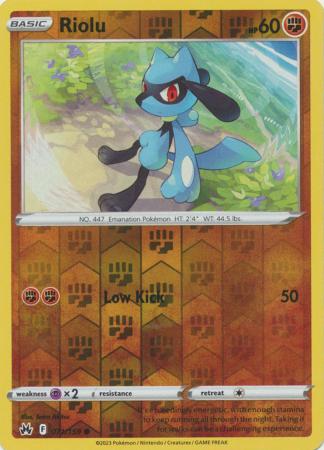 Riolu 71/159 Reverse Holo | Crown Zenith | Pokemon Card