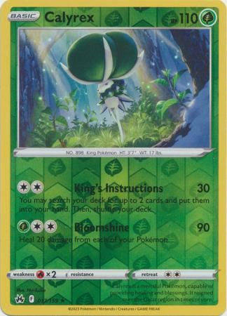 Calyrex 17/159 Reverse Holo | Crown Zenith | Pokemon Card