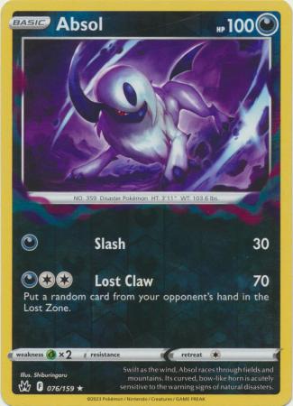 Absol 76/159 Reverse Holo | Crown Zenith | Pokemon Card