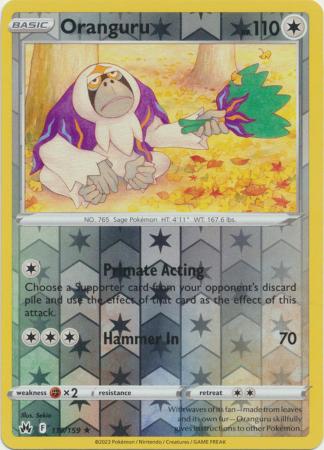 Oranguru 119/159 Reverse Holo | Crown Zenith | Pokemon Card