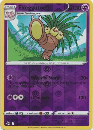 Exeggutor 58/159 Reverse Holo | Crown Zenith | Pokemon Card