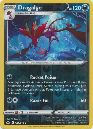 Dragalge 82/159 Reverse Holo | Crown Zenith | Pokemon Card