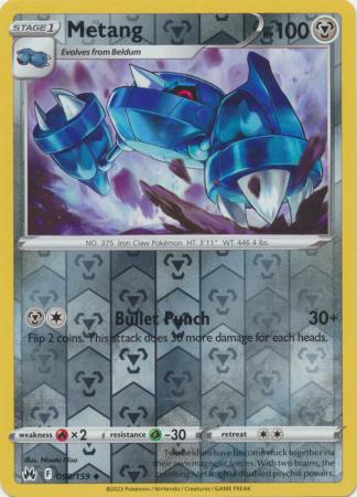 Metang 90/159 Reverse Holo | Crown Zenith | Pokemon Card