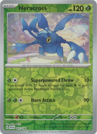 Heracross 2/198 Reverse Holo | Scarlet & Violet | Pokemon Card