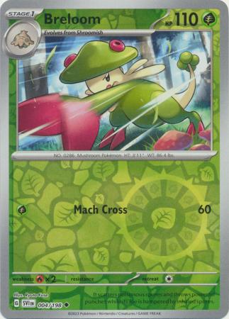 Breloom 4/198 Reverse Holo | Scarlet & Violet | Pokemon Card