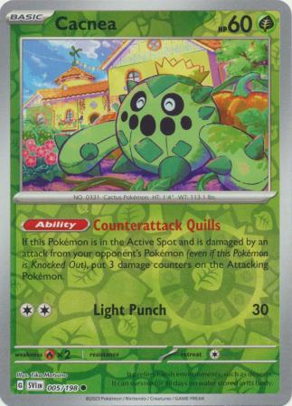 Cacnea 5/198 Reverse Holo | Scarlet & Violet | Pokemon Card