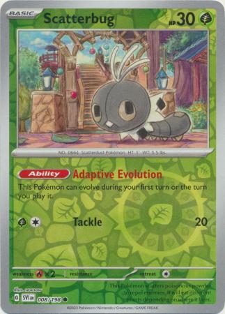 Scatterbug 8/198 Reverse Holo | Scarlet & Violet | Pokemon Card