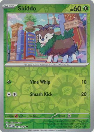 Skiddo 11/198 Reverse Holo | Scarlet & Violet | Pokemon Card