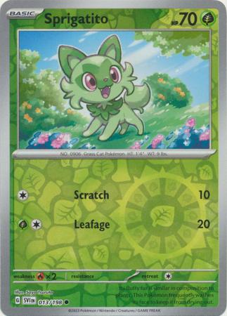 Sprigatito 13/198 Reverse Holo | Scarlet & Violet | Pokemon Card