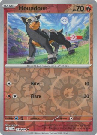 Houndour 33/198 Reverse Holo | Scarlet & Violet | Pokemon Card