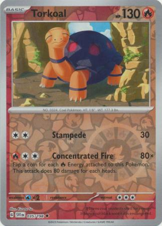 Torkoal 35/198 Reverse Holo | Scarlet & Violet | Pokemon Card