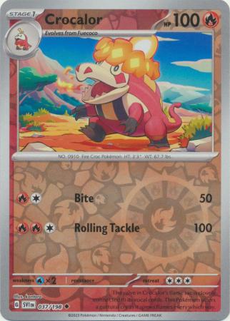 Crocalor 37/198 Reverse Holo | Scarlet & Violet | Pokemon Card