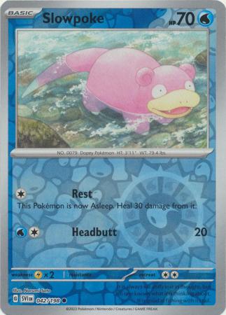 Slowpoke 42/198 Reverse Holo | Scarlet & Violet | Pokemon Card