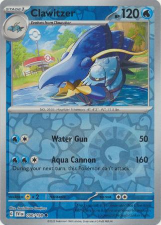 Clawitzer 50/198 Reverse Holo | Scarlet & Violet | Pokemon Card