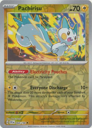 Pachirisu 68/198 Reverse Holo | Scarlet & Violet | Pokemon Card