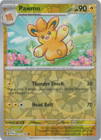 Pawmo 75/198 Reverse Holo | Scarlet & Violet | Pokemon Card