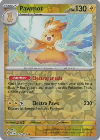 Pawmot 76/198 Reverse Holo | Scarlet & Violet | Pokemon Card