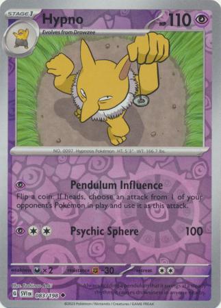 Hypno 83/198 Reverse Holo | Scarlet & Violet | Pokemon Card