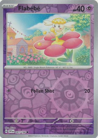 Flabébé 91/198 Reverse Holo | Scarlet & Violet | Pokemon Card