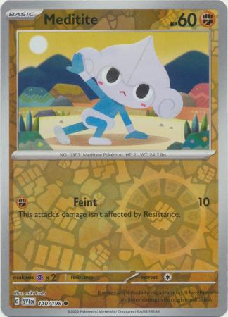 Meditite 110/198 Reverse Holo | Scarlet & Violet | Pokemon Card