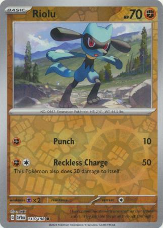 Riolu 113/198 Reverse Holo | Scarlet & Violet | Pokemon Card