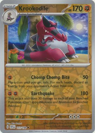 Krookodile 117/198 Reverse Holo | Scarlet & Violet | Pokemon Card