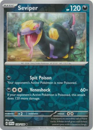 Seviper 128/198 Reverse Holo | Scarlet & Violet | Pokemon Card