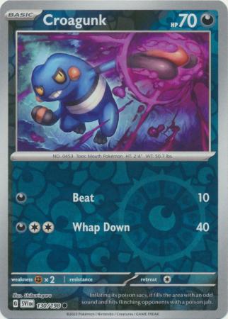 Croagunk 130/198 Reverse Holo | Scarlet & Violet | Pokemon Card