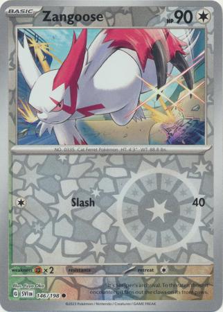 Zangoose 146/198 Reverse Holo | Scarlet & Violet | Pokemon Card