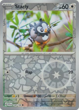 Starly 148/198 Reverse Holo | Scarlet & Violet | Pokemon Card