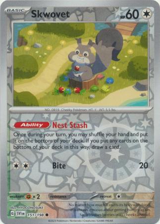 Skwovet 151/198 Reverse Holo | Scarlet & Violet | Pokemon Card