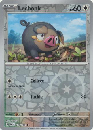 Lechonk 155/198 Reverse Holo | Scarlet & Violet | Pokemon Card