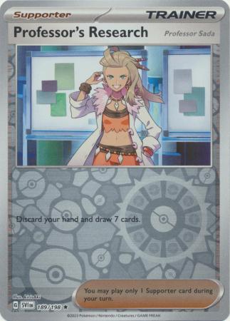 Professor's Research (Professor Sada) 189/198 Reverse Holo | Scarlet & Violet | Pokemon Card