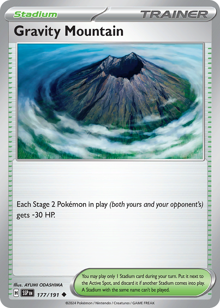 Gravity Mountain 177/191 Uncommon | Surging Sparks | Pokemon Card