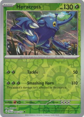 Heracross 6/193 Reverse Holo | Paldea Evolved | Pokemon Card