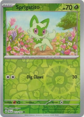 Sprigatito 13/193 Reverse Holo | Paldea Evolved | Pokemon Card