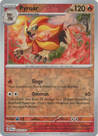 Pyroar 32/193 Reverse Holo | Paldea Evolved | Pokemon Card