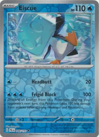 Eiscue 48/193 Reverse Holo | Paldea Evolved | Pokemon Card