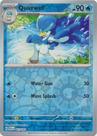 Quaxwell 51/193 Reverse Holo | Paldea Evolved | Pokemon Card