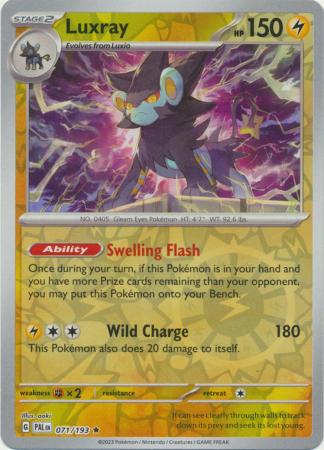 Luxray 71/193 Reverse Holo | Paldea Evolved | Pokemon Card