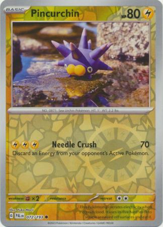 Pincurchin 72/193 Reverse Holo | Paldea Evolved | Pokemon Card