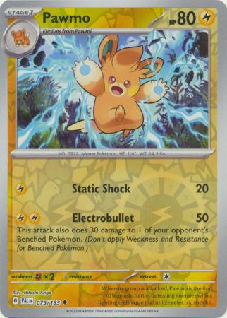 Pawmo 75/193 Reverse Holo | Paldea Evolved | Pokemon Card