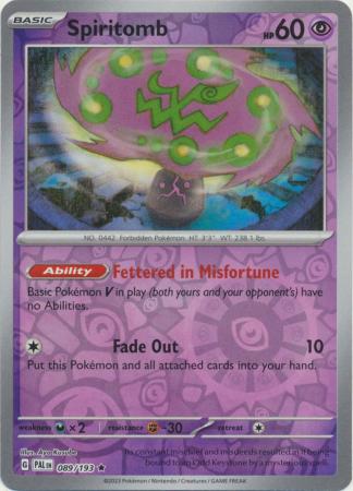 Spiritomb 89/193 Reverse Holo | Paldea Evolved | Pokemon Card